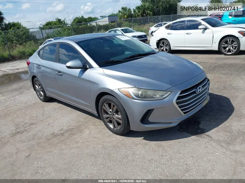 HYUNDAI ELANTRA 2017, VIN 5NPD84LF8HH020741