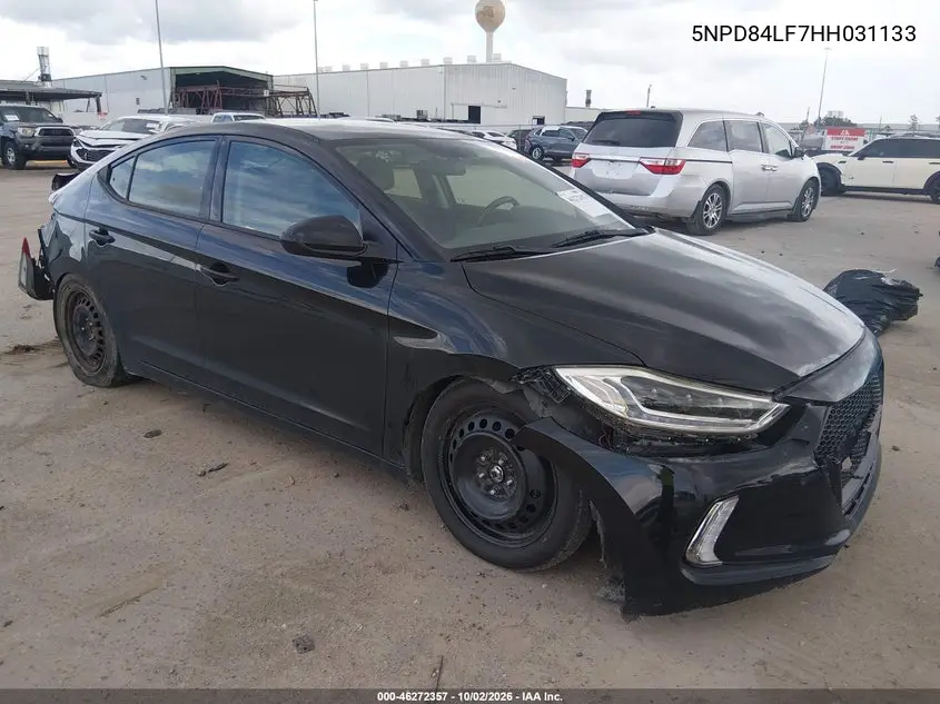 HYUNDAI ELANTRA 2017, VIN 5NPD84LF7HH031133