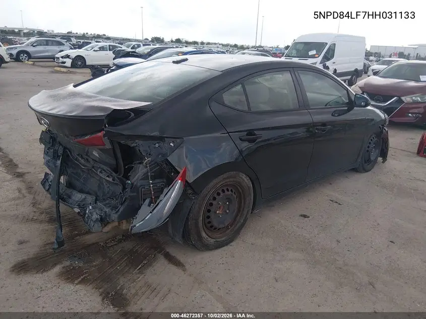 2017 HYUNDAI ELANTRA VIN 5NPD84LF7HH031133 — фото 4