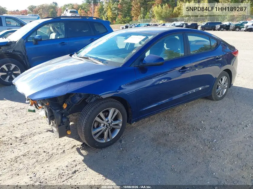 2017 HYUNDAI ELANTRA VIN 5NPD84LF1HH189287 — фото 2
