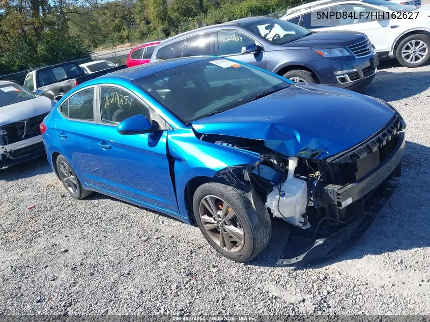 HYUNDAI ELANTRA 2017, VIN 5NPD84LF7HH162627