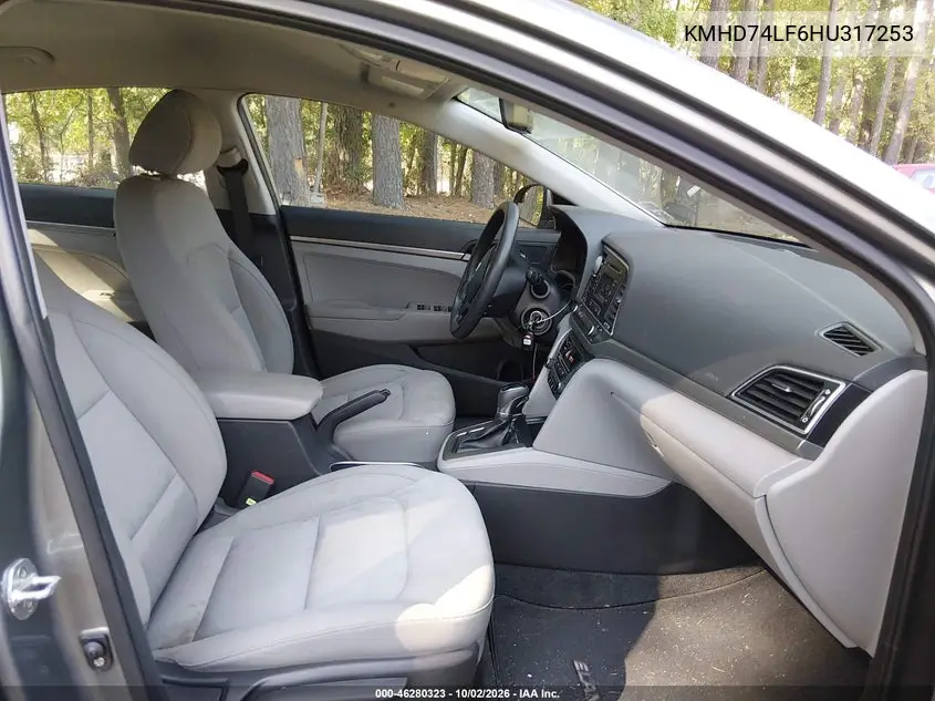 2017 HYUNDAI ELANTRA VIN KMHD74LF6HU317253 — фото 5