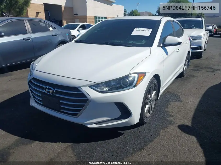 2017 HYUNDAI ELANTRA VIN 5NPD84LF7HH156746 — фото 2
