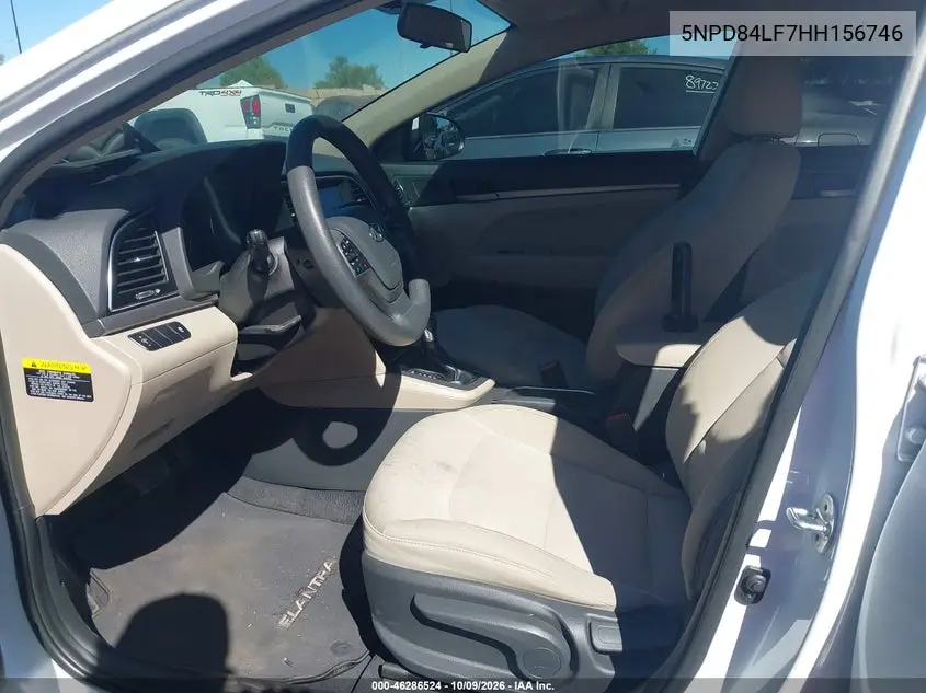 2017 HYUNDAI ELANTRA VIN 5NPD84LF7HH156746 — фото 5