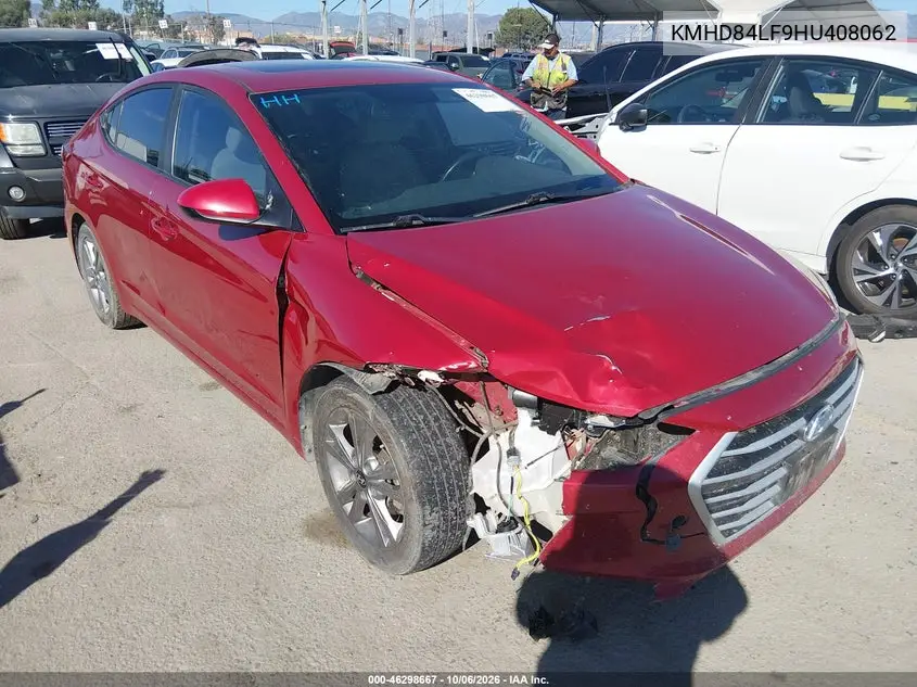 HYUNDAI ELANTRA 2017, VIN KMHD84LF9HU408062