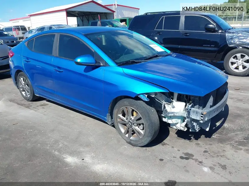 HYUNDAI ELANTRA 2017, VIN KMHD84LF0HU241090