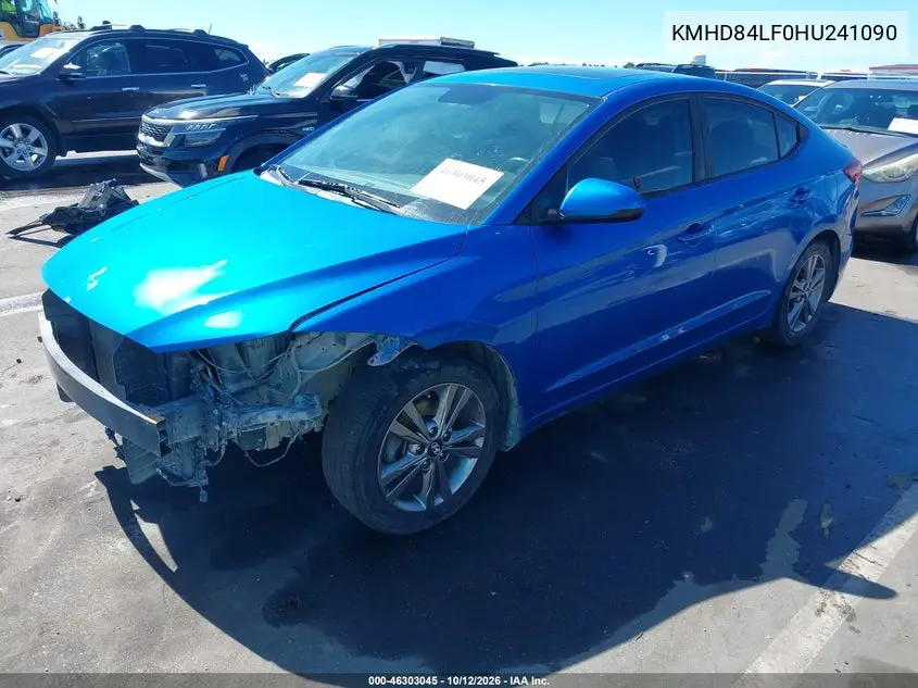 2017 HYUNDAI ELANTRA VIN KMHD84LF0HU241090 — фото 2