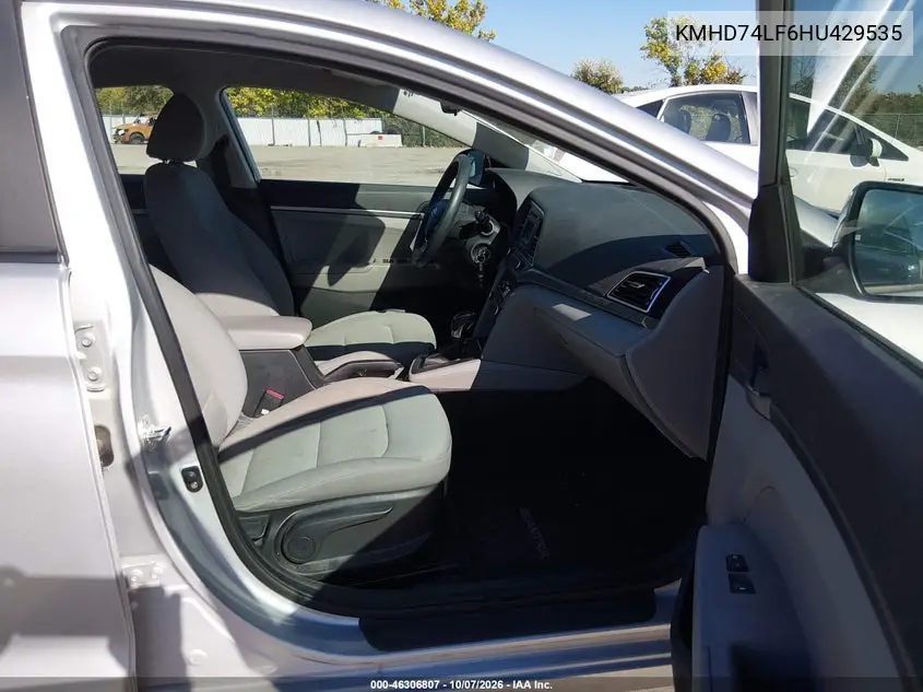 2017 HYUNDAI ELANTRA VIN KMHD74LF6HU429535 — фото 5