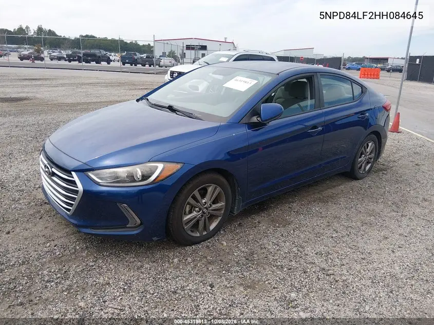 2017 HYUNDAI ELANTRA VIN 5NPD84LF2HH084645 — фото 2