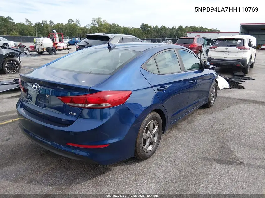 2017 HYUNDAI ELANTRA VIN 5NPD94LA7HH110769 — фото 4