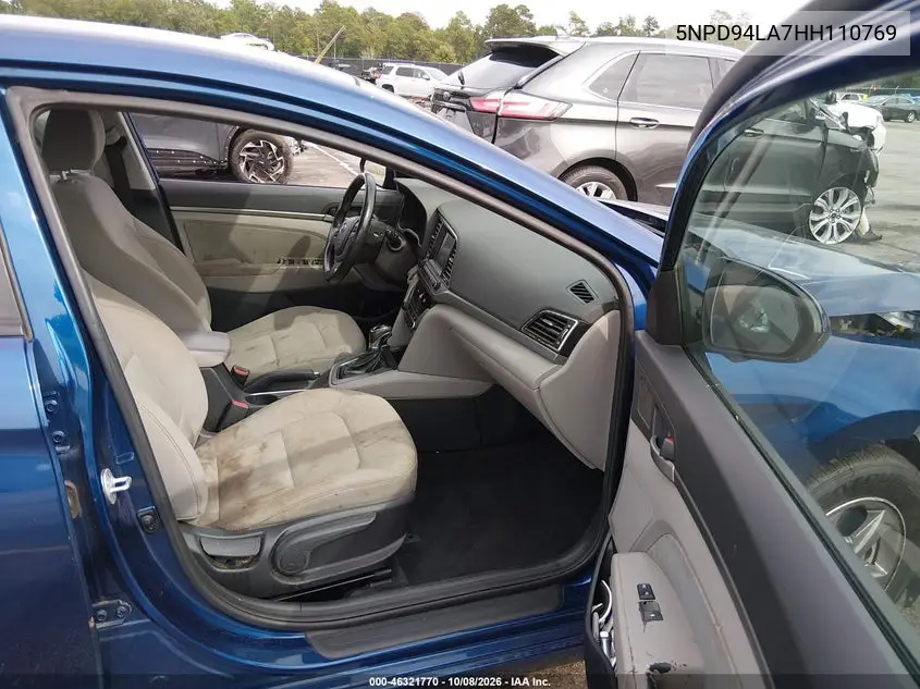 2017 HYUNDAI ELANTRA VIN 5NPD94LA7HH110769 — фото 5