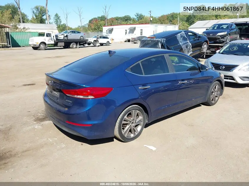 2017 HYUNDAI ELANTRA VIN 5NPD84LF4HH061867 — фото 4