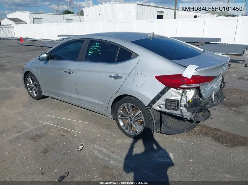 2017 HYUNDAI ELANTRA VIN KMHD84LF6HU101450 — фото 3