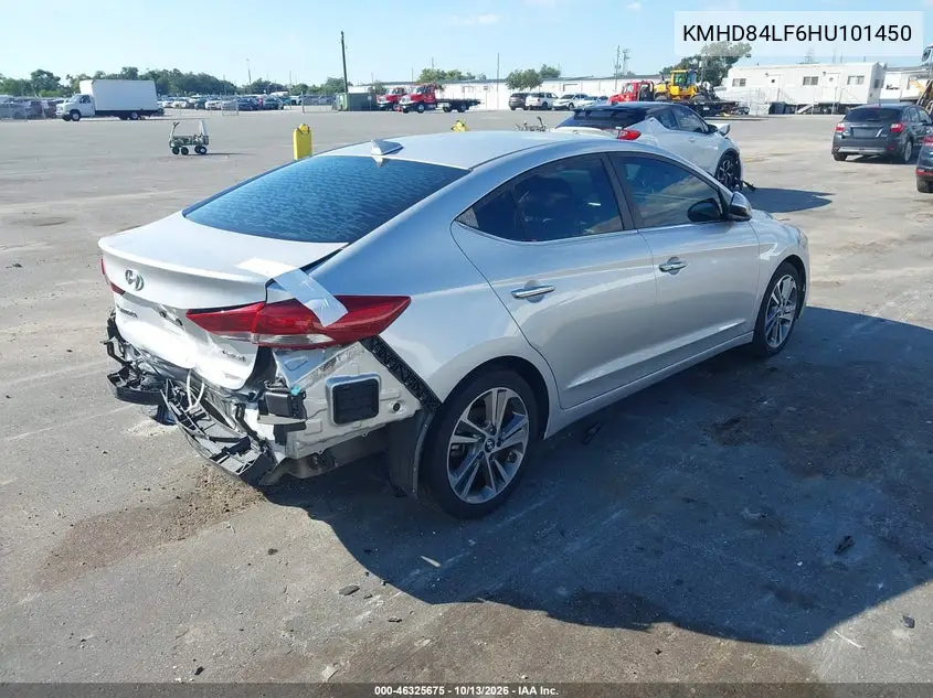 2017 HYUNDAI ELANTRA VIN KMHD84LF6HU101450 — фото 4