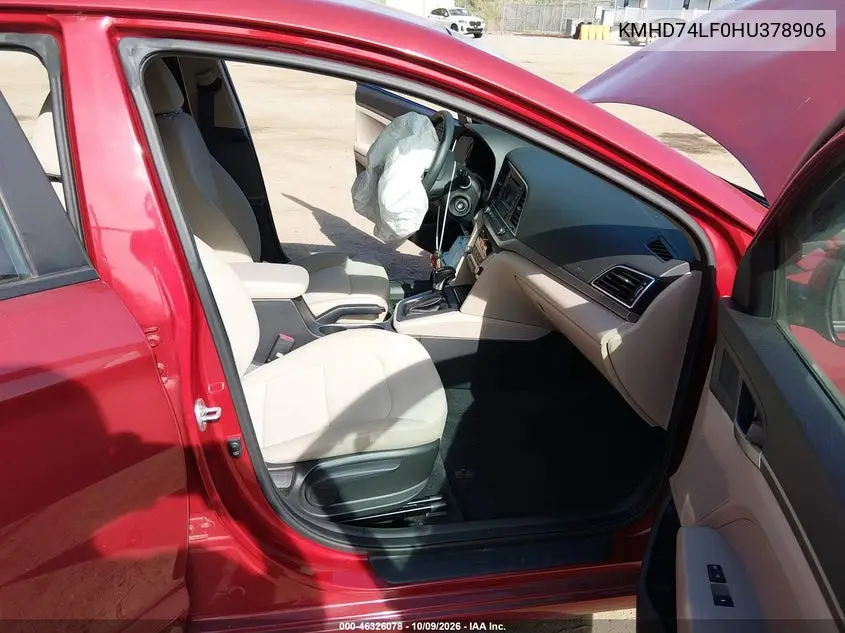 2017 HYUNDAI ELANTRA VIN KMHD74LF0HU378906 — фото 5