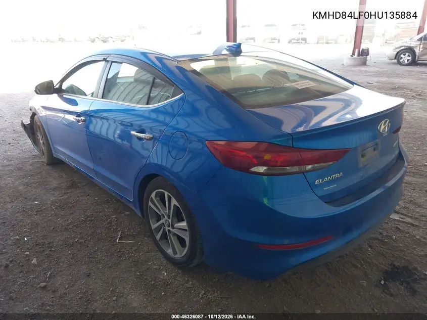 2017 HYUNDAI ELANTRA VIN KMHD84LF0HU135884 — фото 3