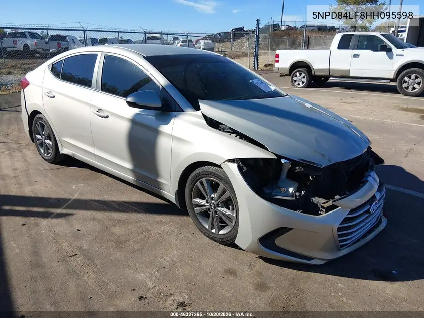 HYUNDAI ELANTRA 2017, VIN 5NPD84LF8HH095598