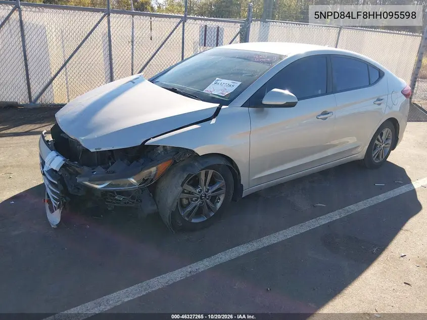 2017 HYUNDAI ELANTRA VIN 5NPD84LF8HH095598 — фото 2