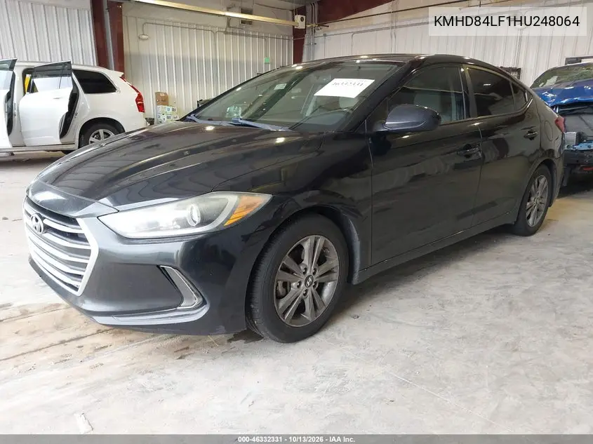 2017 HYUNDAI ELANTRA VIN KMHD84LF1HU248064 — фото 2
