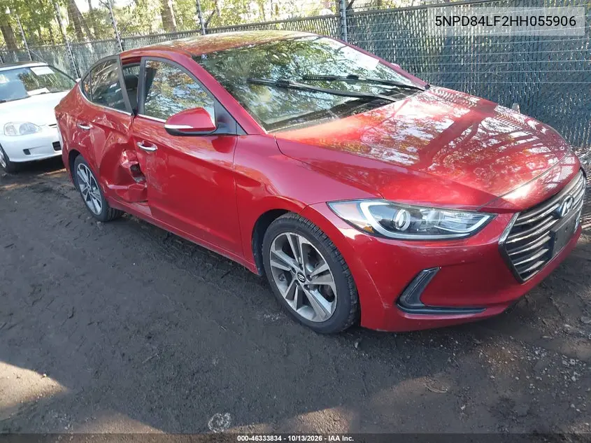 HYUNDAI ELANTRA 2017, VIN 5NPD84LF2HH055906