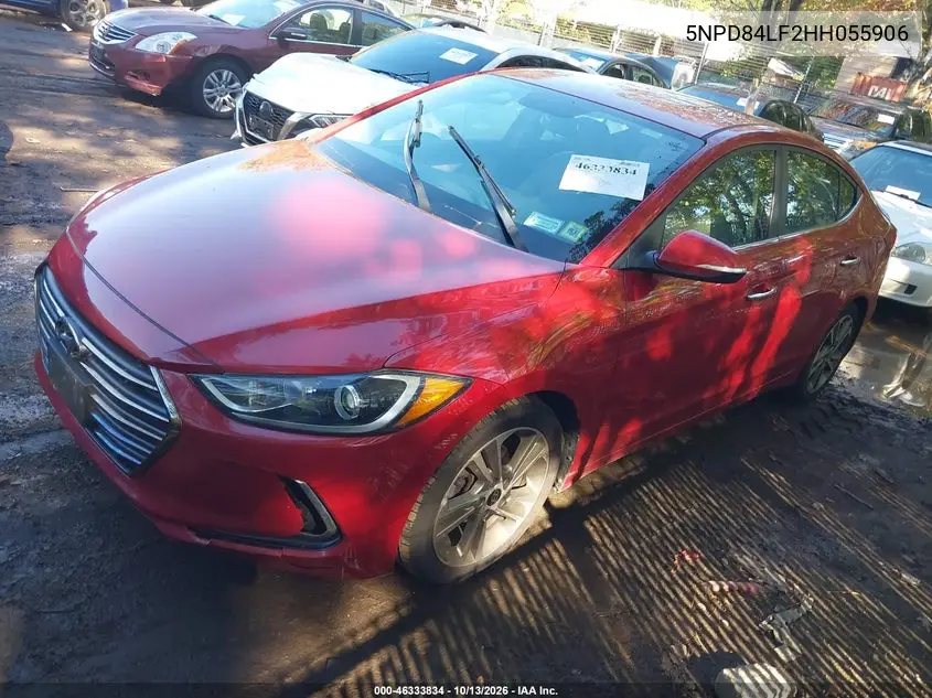 2017 HYUNDAI ELANTRA VIN 5NPD84LF2HH055906 — фото 2
