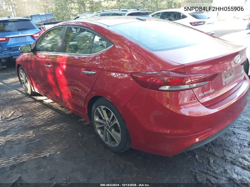 2017 HYUNDAI ELANTRA VIN 5NPD84LF2HH055906 — фото 3