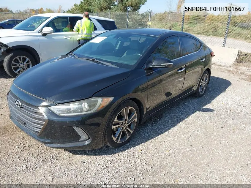 2017 HYUNDAI ELANTRA VIN 5NPD84LF0HH101667 — фото 2
