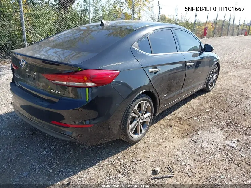 2017 HYUNDAI ELANTRA VIN 5NPD84LF0HH101667 — фото 4