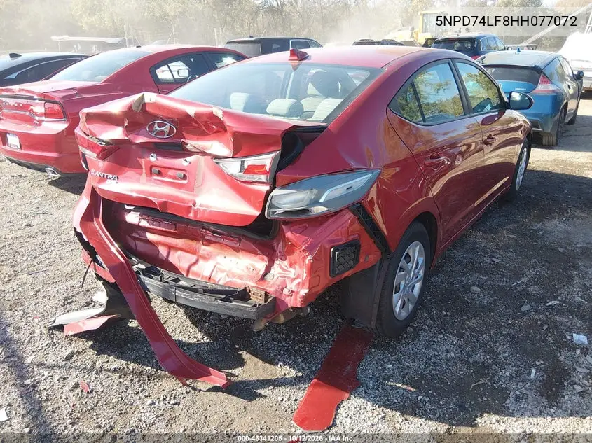 2017 HYUNDAI ELANTRA VIN 5NPD74LF8HH077072 — фото 4