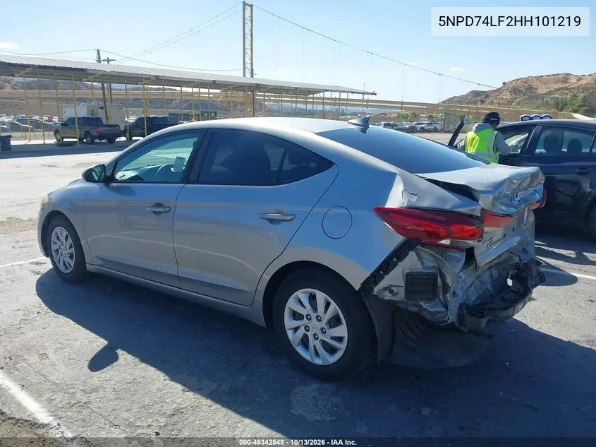 2017 HYUNDAI ELANTRA VIN 5NPD74LF2HH101219 — фото 3