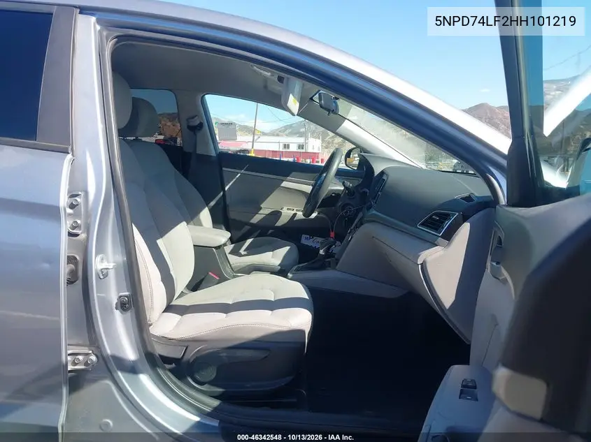 2017 HYUNDAI ELANTRA VIN 5NPD74LF2HH101219 — фото 5