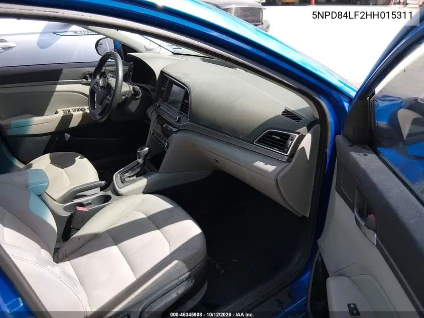 2017 HYUNDAI ELANTRA VIN 5NPD84LF2HH015311 — фото 5
