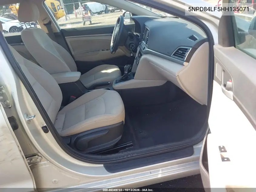 2017 HYUNDAI ELANTRA VIN 5NPD84LF5HH135071 — фото 5