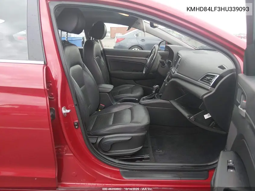 2017 HYUNDAI ELANTRA VIN KMHD84LF3HU339093 — фото 5