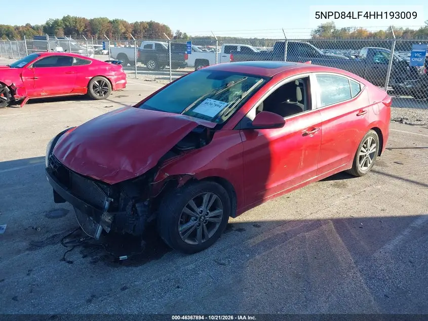 2017 HYUNDAI ELANTRA VIN 5NPD84LF4HH193009 — фото 2