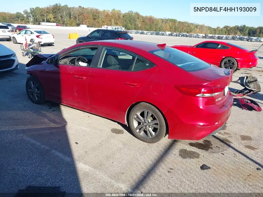 2017 HYUNDAI ELANTRA VIN 5NPD84LF4HH193009 — фото 3