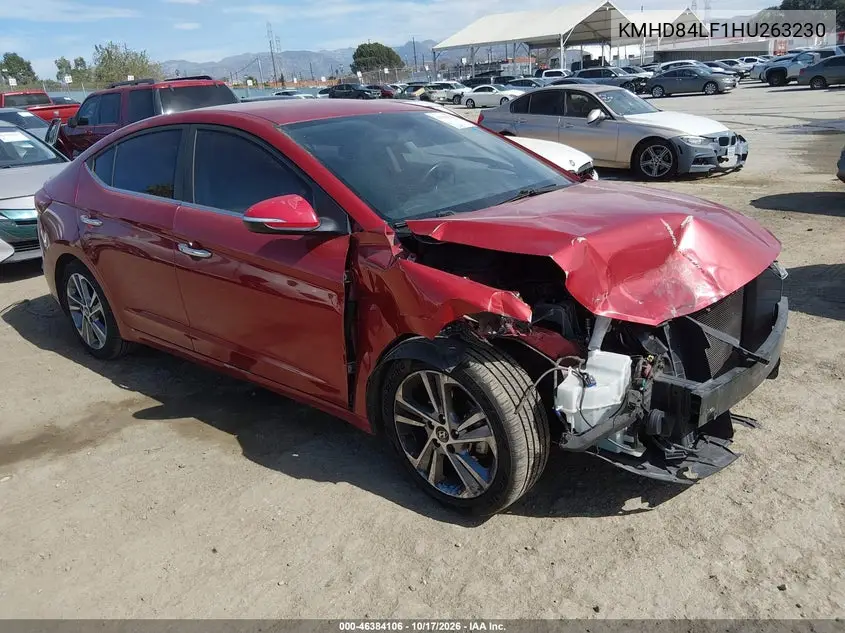 HYUNDAI ELANTRA 2017, VIN KMHD84LF1HU263230