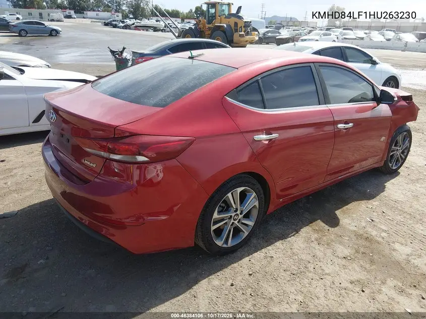 2017 HYUNDAI ELANTRA VIN KMHD84LF1HU263230 — фото 4
