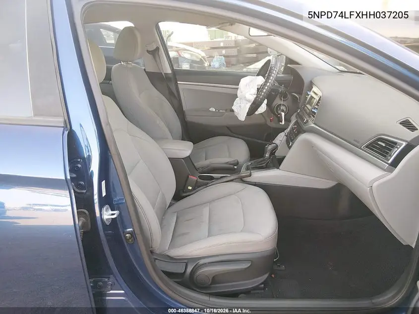 2017 HYUNDAI ELANTRA VIN 5NPD74LFXHH037205 — фото 5