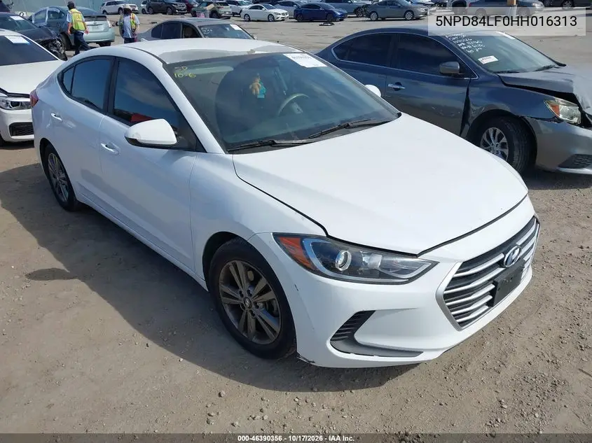 HYUNDAI ELANTRA 2017, VIN 5NPD84LF0HH016313