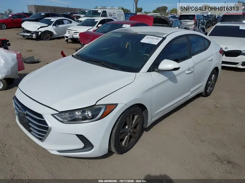 2017 HYUNDAI ELANTRA VIN 5NPD84LF0HH016313 — фото 2