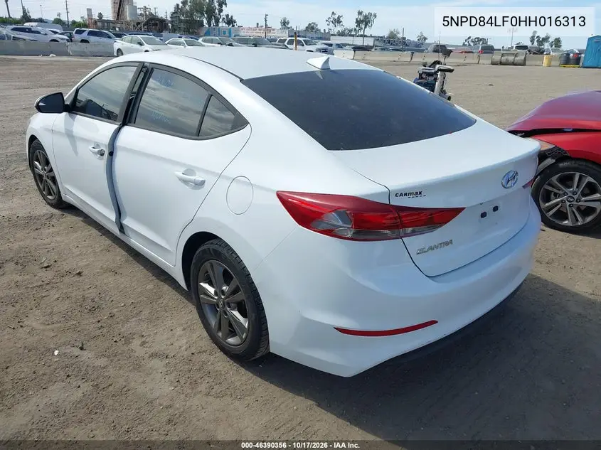 2017 HYUNDAI ELANTRA VIN 5NPD84LF0HH016313 — фото 3