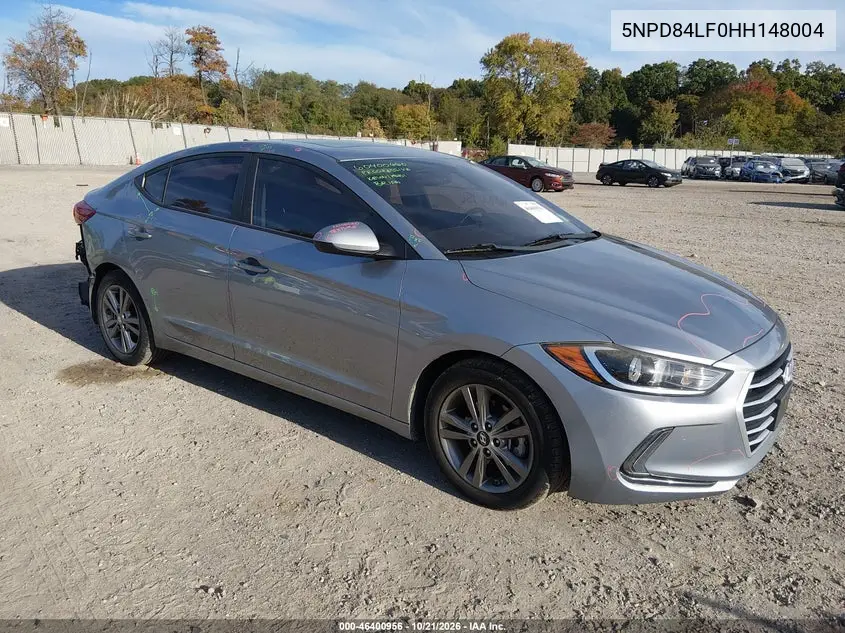 HYUNDAI ELANTRA 2017, VIN 5NPD84LF0HH148004