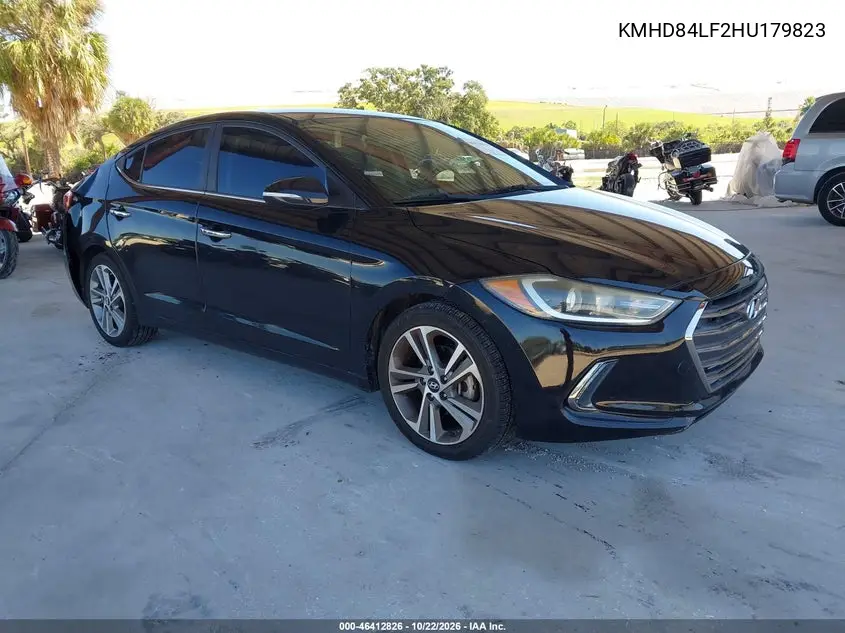 HYUNDAI ELANTRA 2017, VIN KMHD84LF2HU179823