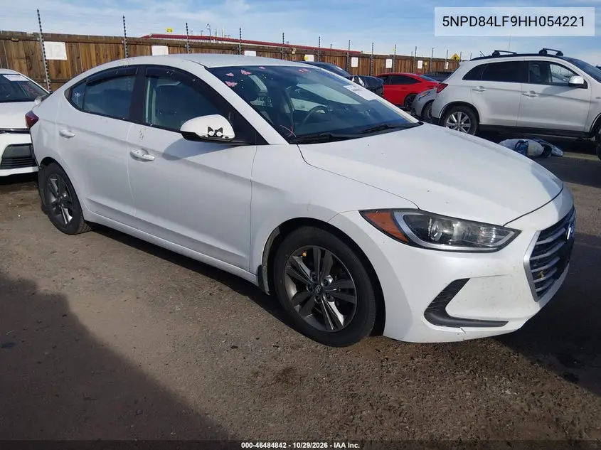 HYUNDAI ELANTRA 2017, VIN 5NPD84LF9HH054221