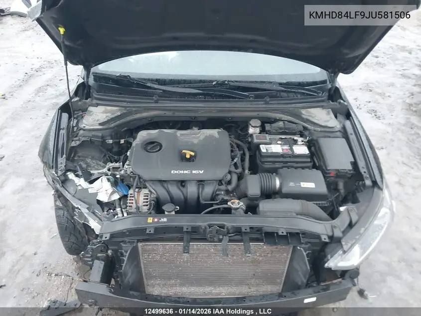 2018 HYUNDAI ELANTRA VIN KMHD84LF9JU581506 — фото 10