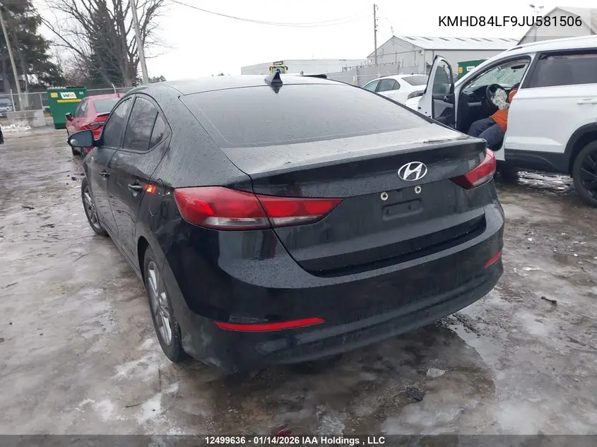 2018 HYUNDAI ELANTRA VIN KMHD84LF9JU581506 — фото 3