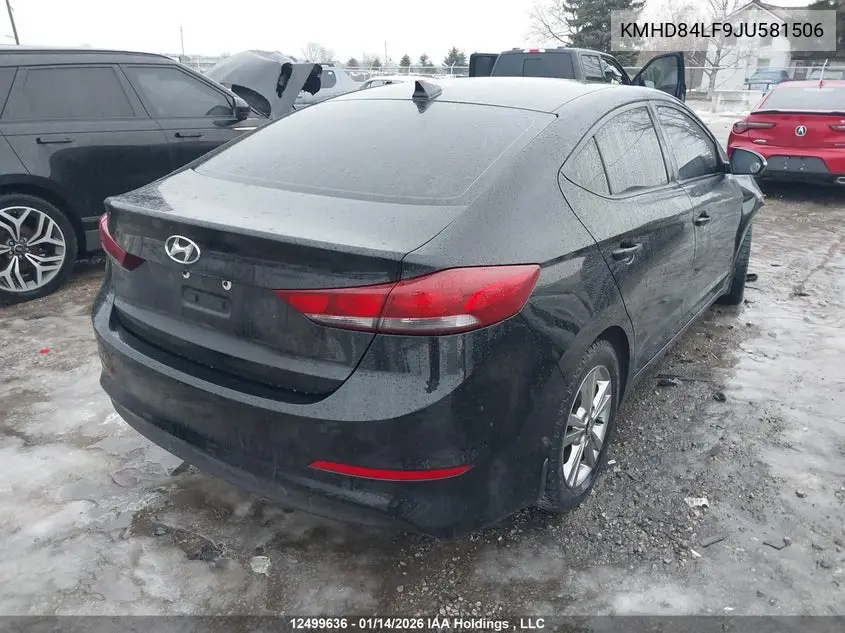 2018 HYUNDAI ELANTRA VIN KMHD84LF9JU581506 — фото 4