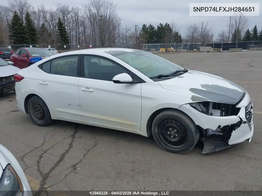 2018 HYUNDAI ELANTRA VIN 5NPD74LFXJH284651 — фото 14