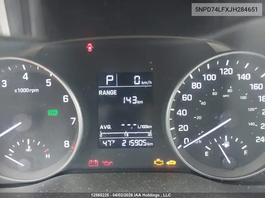 2018 HYUNDAI ELANTRA VIN 5NPD74LFXJH284651 — фото 16